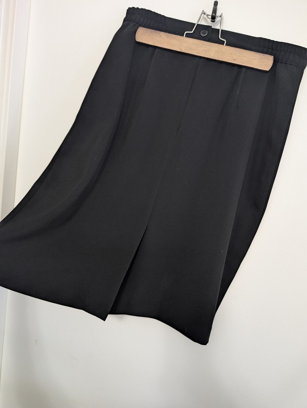 Vintage Tanjay Large Black Skirt High Waist Mini Pencil Formal Office Classic